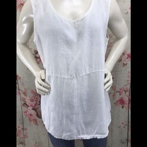 Flax ivory tunic tank